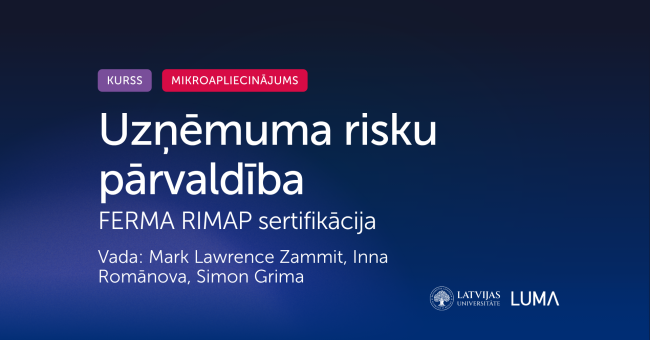 Uzņēmuma risku pārvaldība | FERMA RIMAP sertifikācija