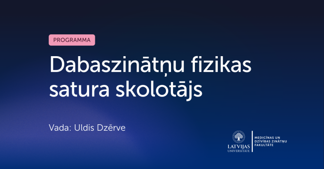 Dabaszinātņu fizikas satura skolotājs