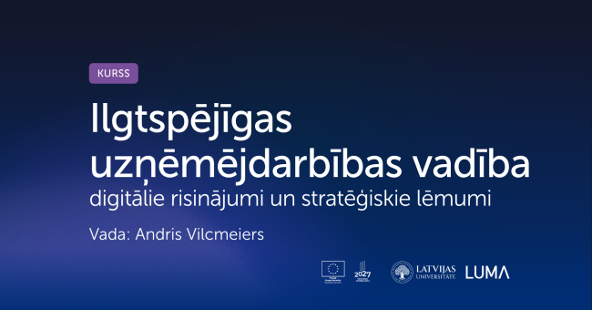 Ilgtspējīgas uzņēmējdarbības vadība