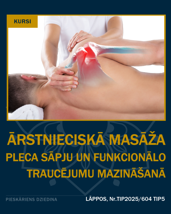 Ārstnieciskā masāža pleca sāpju un funkcionālo traucējumu mazināšanā