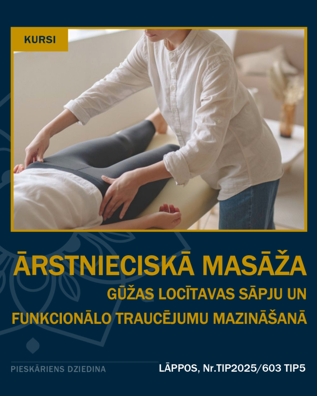 Ārstnieciskā masāža gūžas locītavas sāpju un funkcionālo traucējumu mazināšanā