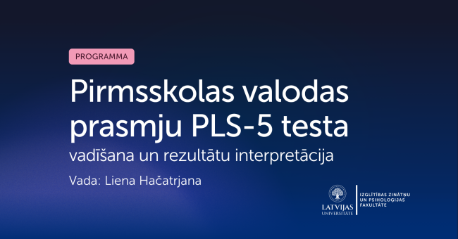 PLS-5 valodas testa vadīšana