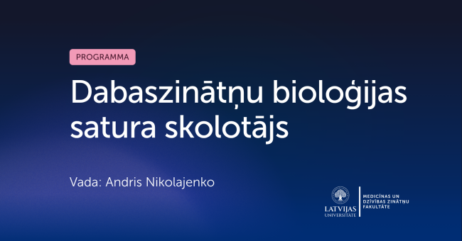 Dabaszinātņu bioloģijas satura skolotājs
