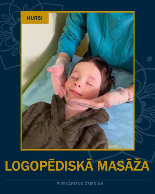 Masāža runas, elpošanas un orofaringeālu funkciju sekmēšanai -Logopēdiskā masāža.