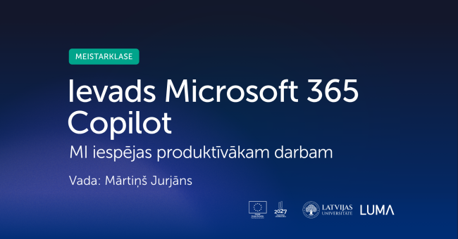Ievads Microsoft 365 Copilot | MI iespējas produktīvākam darbam 