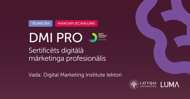 DMI Pro Sertificēts digitālā mārketinga profesionālis | Tālmācība